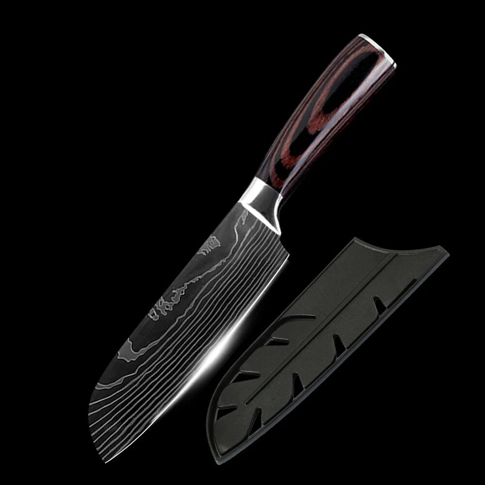 Кухонный нож 7-ми дюймовый нож Сантоку бренд XITUO