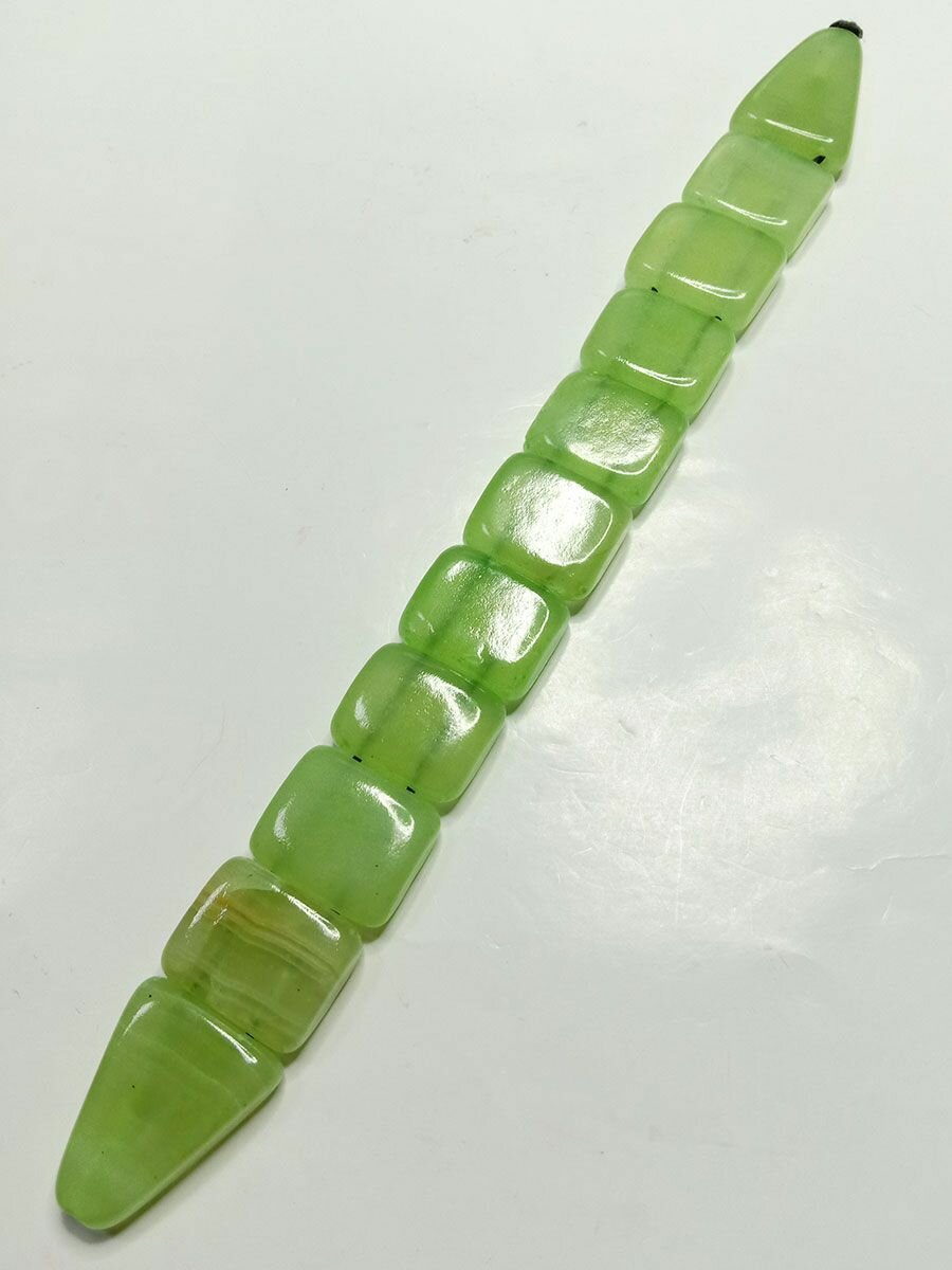 Перекидные четки из оникса, длина 23, ширина 2,1, толщина0,7 см. в коробке — фото 1