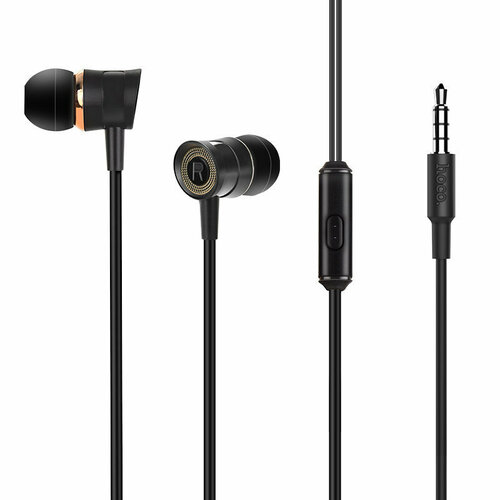 Проводные наушники Hoco M37 Pleasant Sound Universal черный проводные наушники hoco m60 perfect sound 3 5мм black