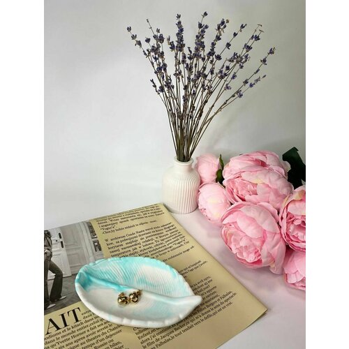 Декоративная подставка из гипса зеленый мрамор