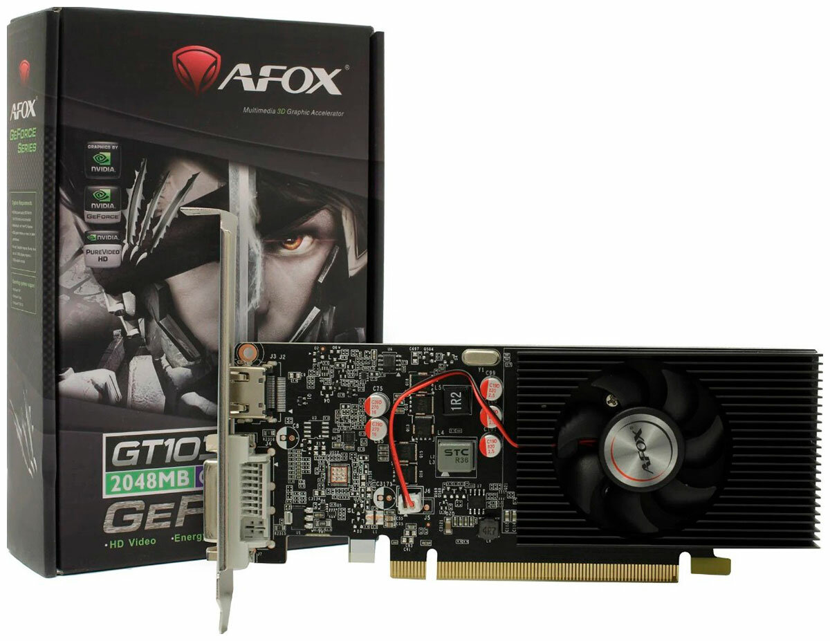 Видеокарта PCI-E Afox 2GB GDDR5 64bit 14nm 1228/6000MHz DVI/HDMI - фото №4