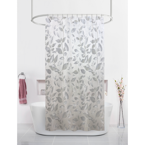 Штора для ванной Dasch "Серебряный иней" 178х183 см серебристый