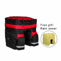 Roswheel 60L велосипед аксессуары сумка цвет: черный, синий красный двойной велосипед заднее сиденье сумка корзина с дождевик
