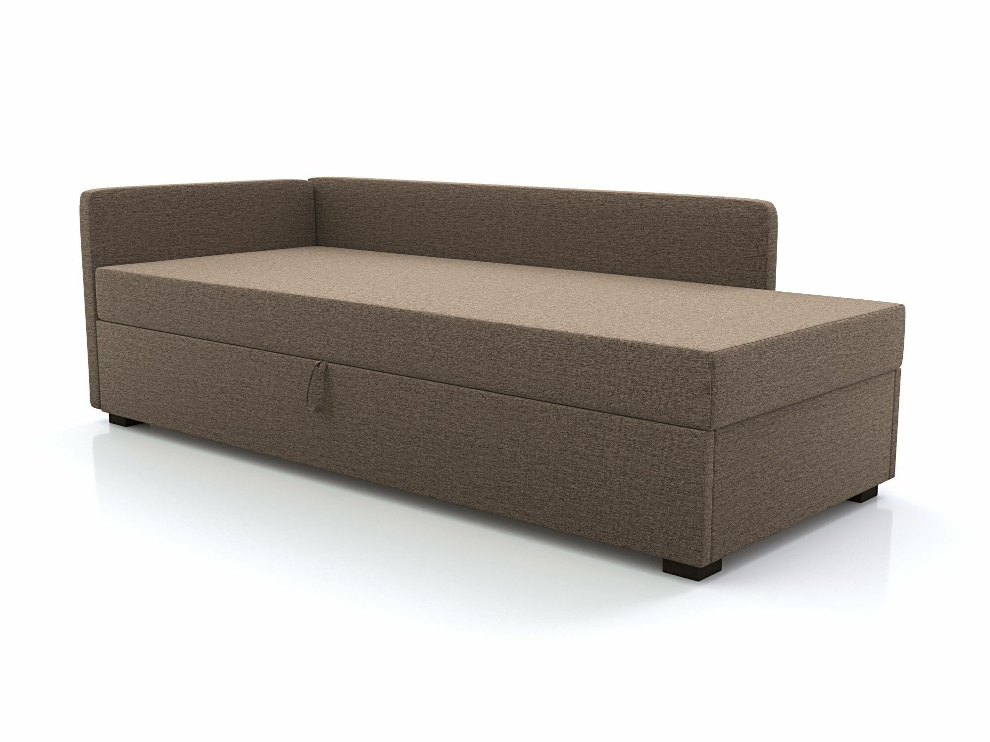 Кушетка диван Soft Element Вена Textile левый Brown, рогожка, с ящиком для хранения, софа, тахта