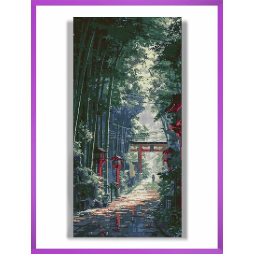 Алмазная мозаика на подрамнике - вышивка Лесная тропа 30 х 60 см 2150₽