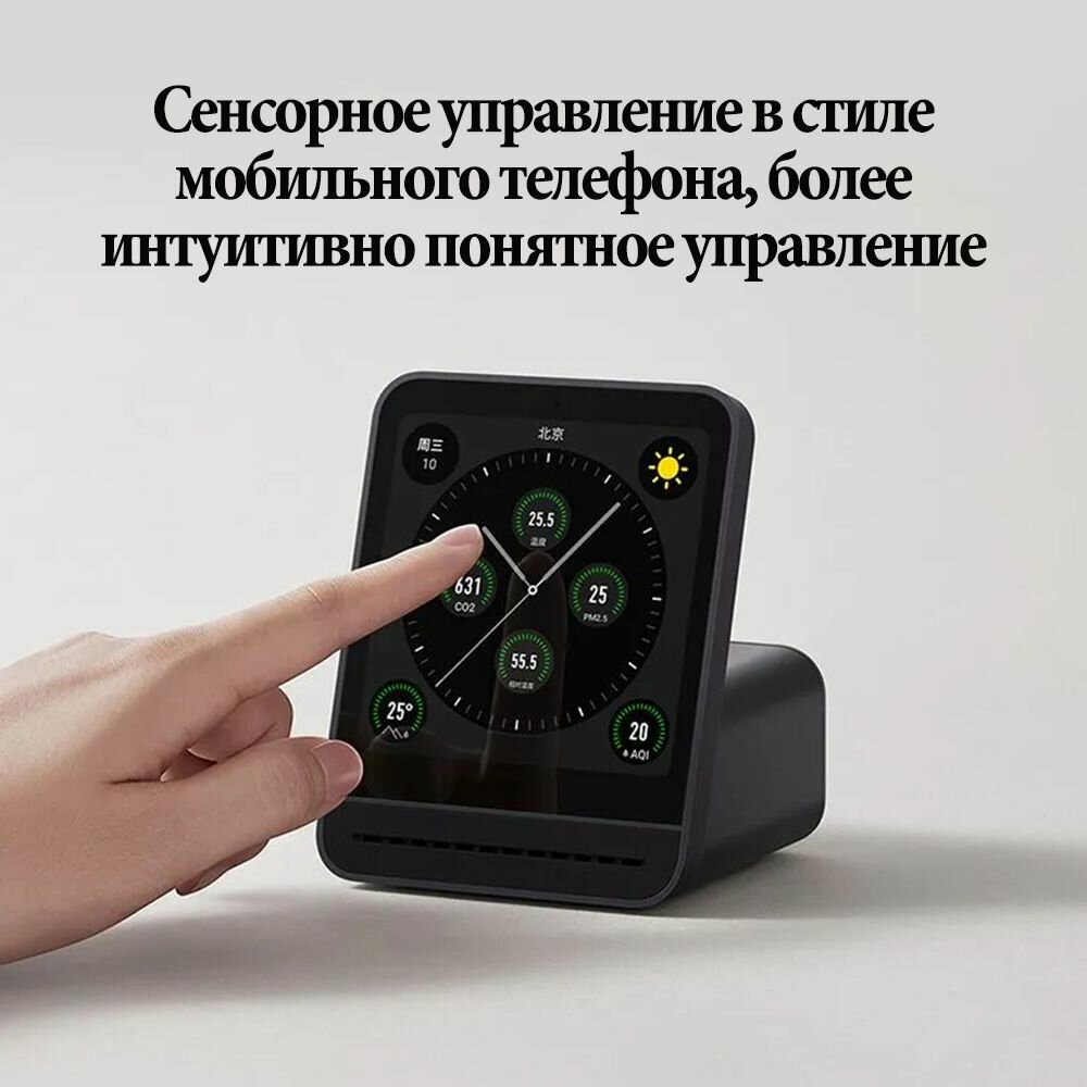 Изображение Анализатор качества воздуха Qingping Air Monitor (CGS2) 6 в 1 (датчик углекислого газа CO2, Температуры, Влажности, PM2.5, TVOC, Шума)