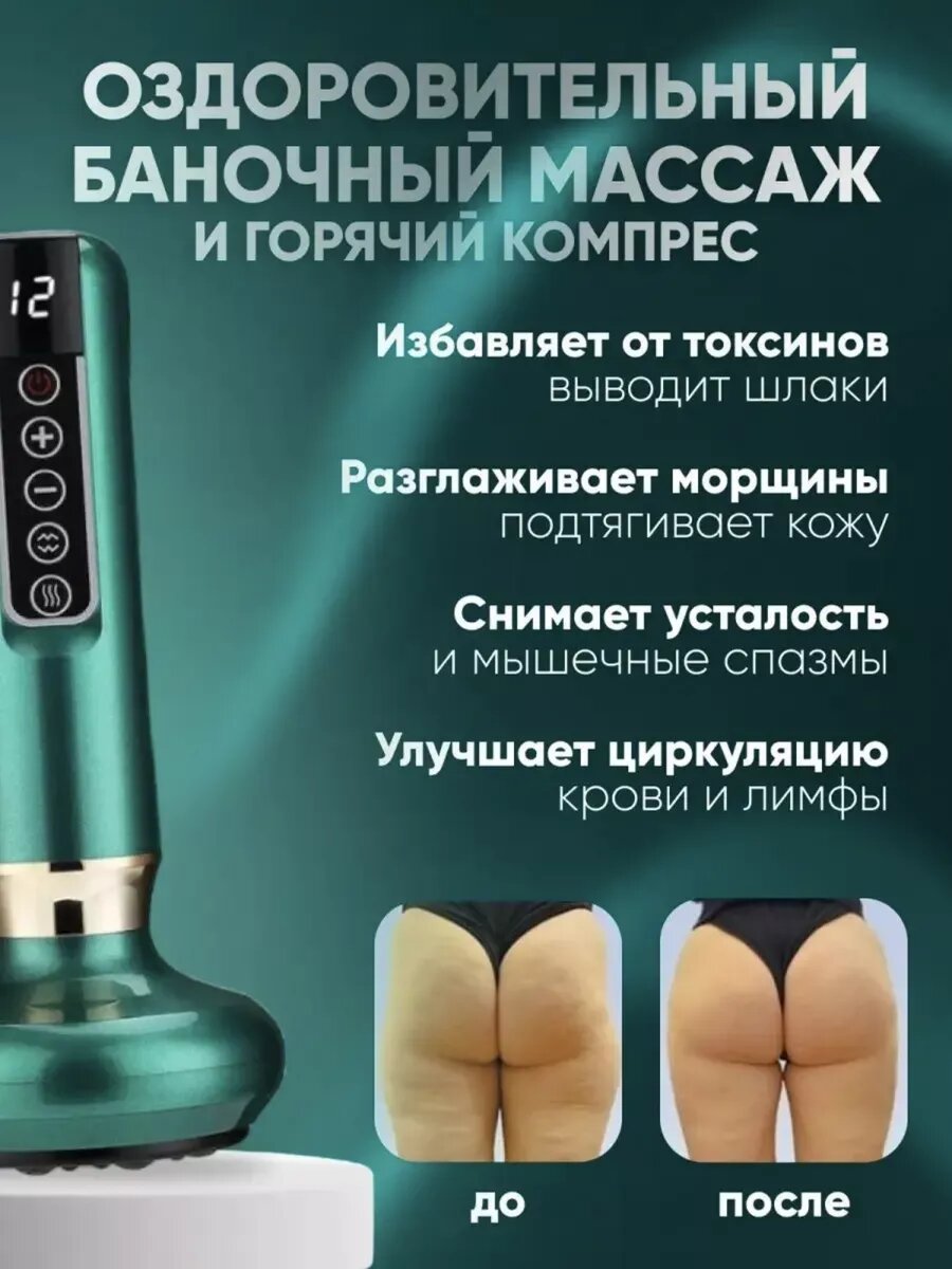 Вакуумный антицеллюлитный массажер для тела ног и ягодиц