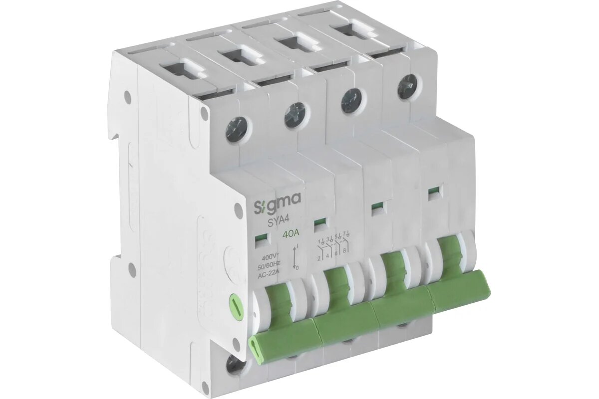 Sigma Elektrik Рубильник ( разъединитель ) 4P 40A 1шт. SYA4040