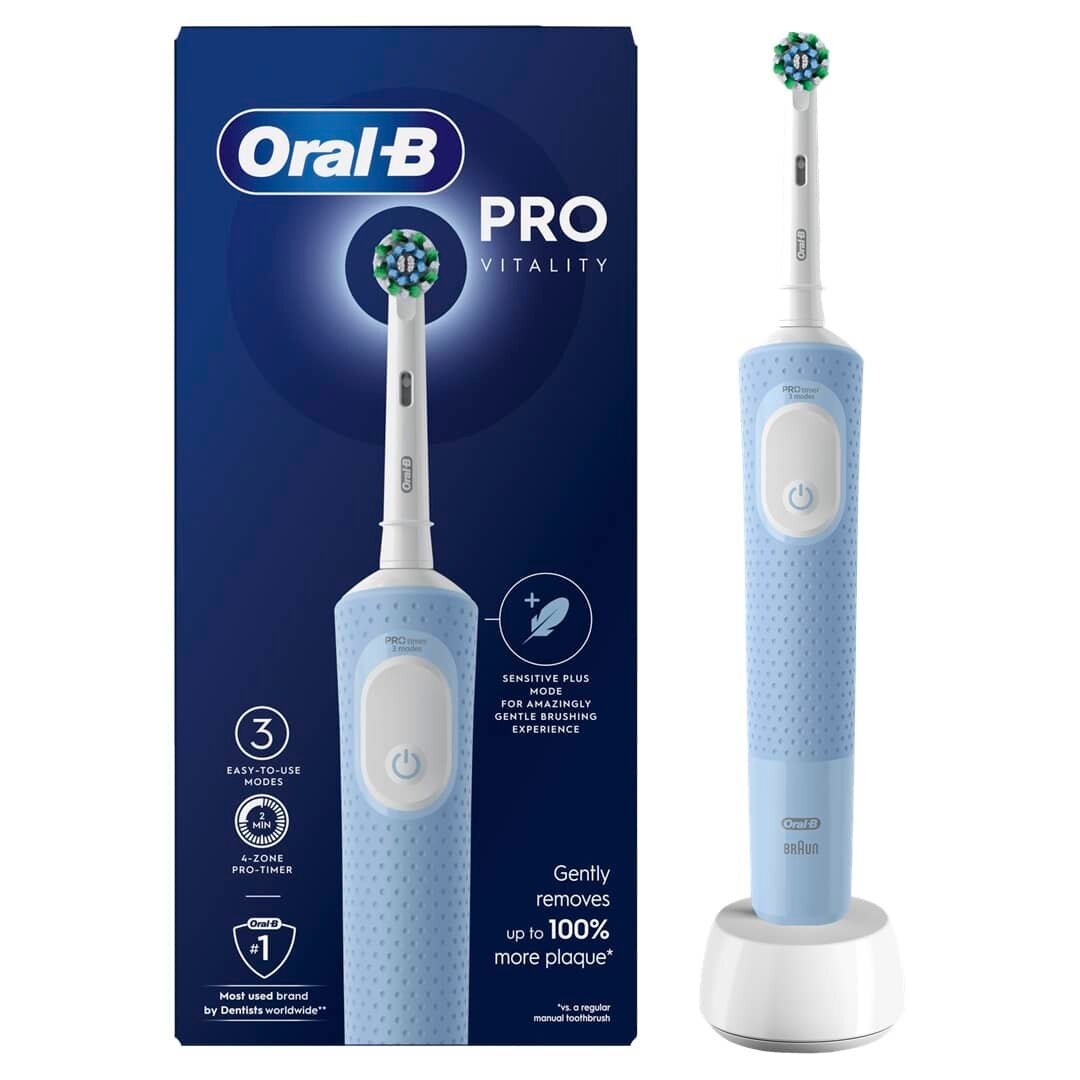 Зубная щетка Oral-B Vitality D103.413.3 Vapor Blue, 1 насадка, таймер, индикатор износа