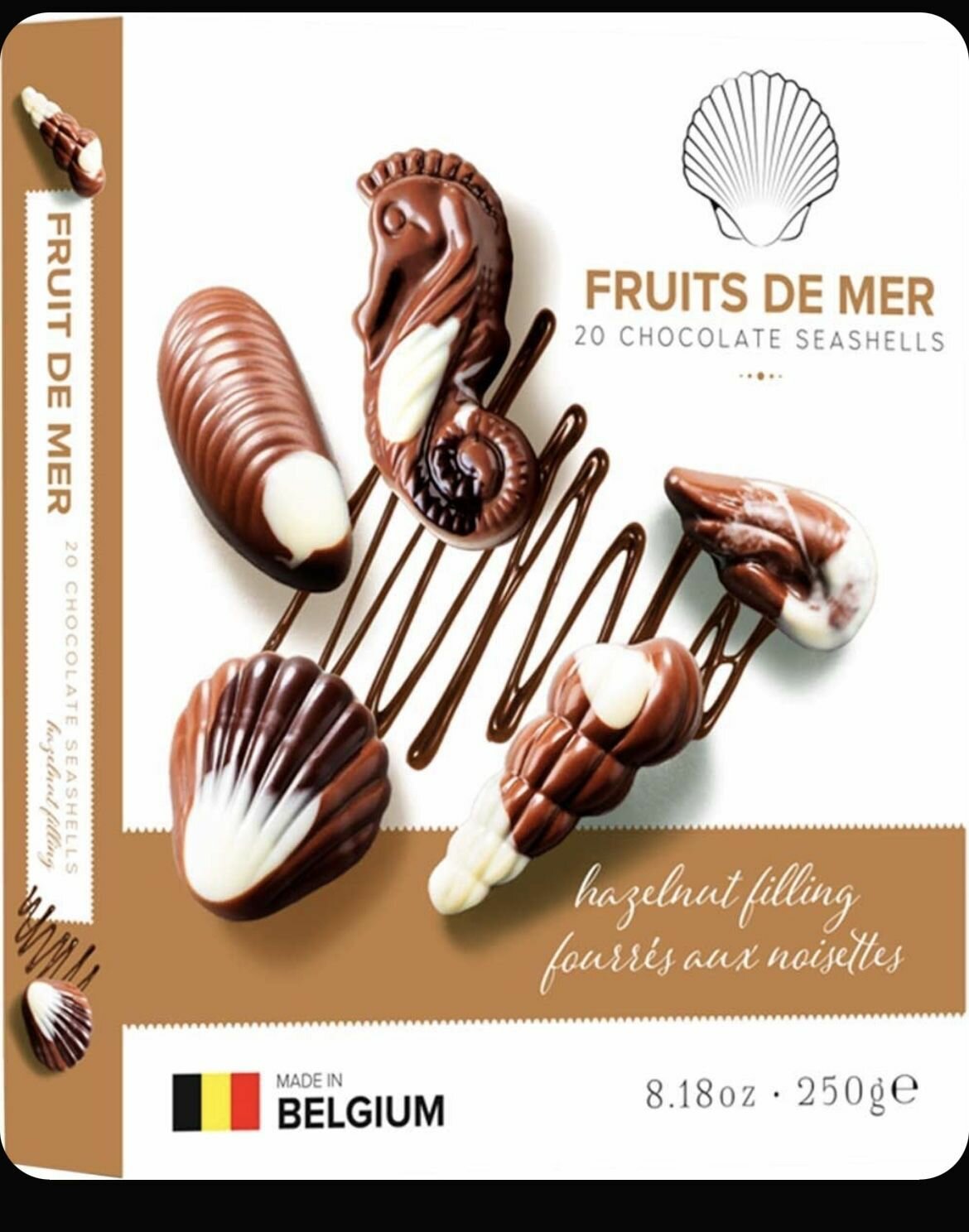 Конфеты ракушки из бельгийского шоколада fruits de mer цена — купить по ...