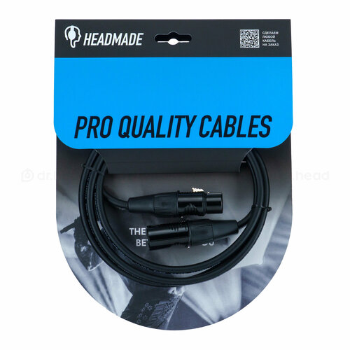 HeadMade Viper Interconnect XLR(M) to XLR(F), 1,5м- кабель микрофонный