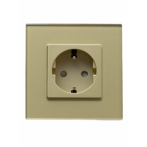 Розетка электрическая с заземлением Панель закаленное стекло 35 кВт 660₽