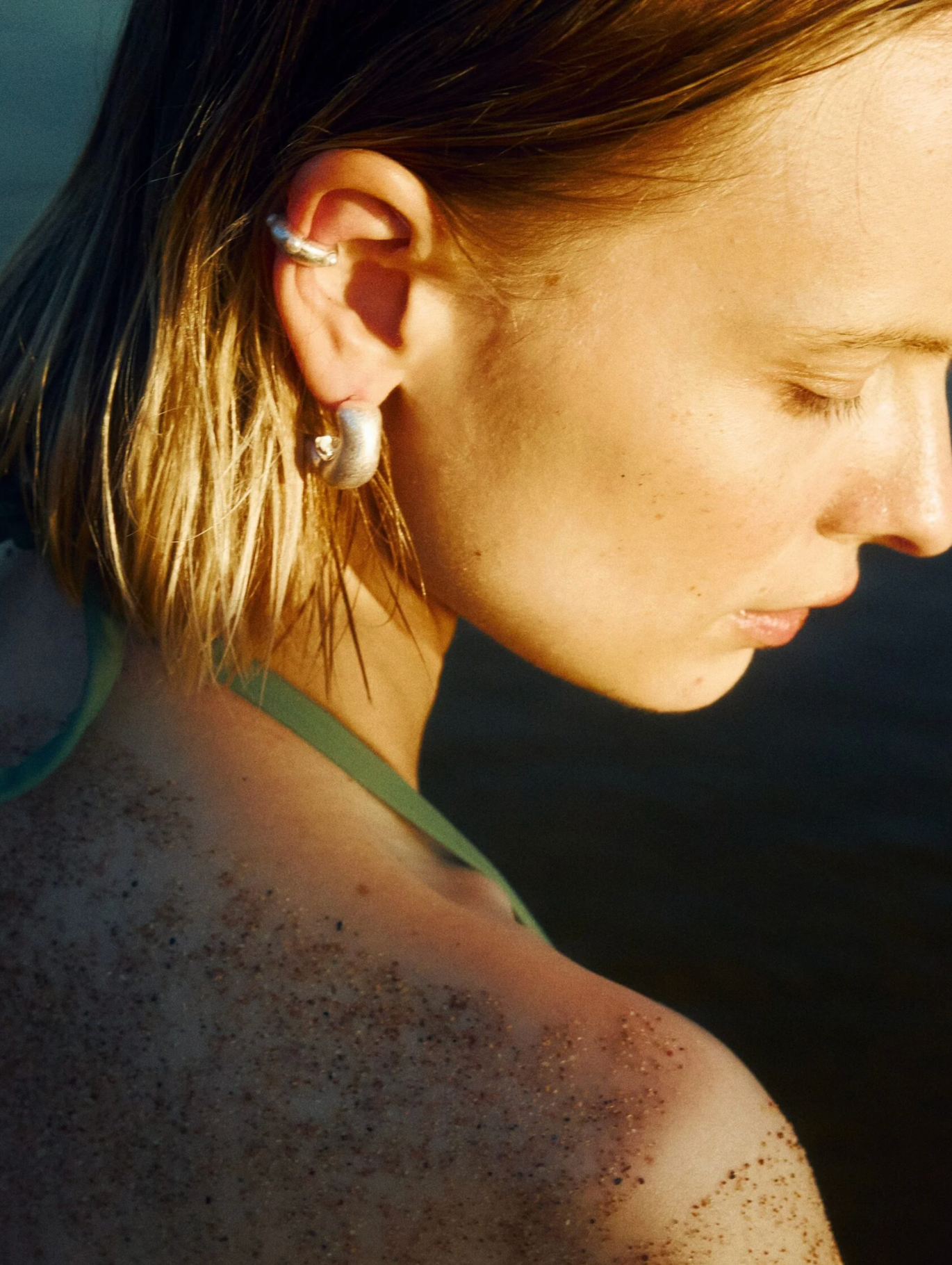 Серьги пусеты FETISH, размер 20 мм, серебристый — фото 1