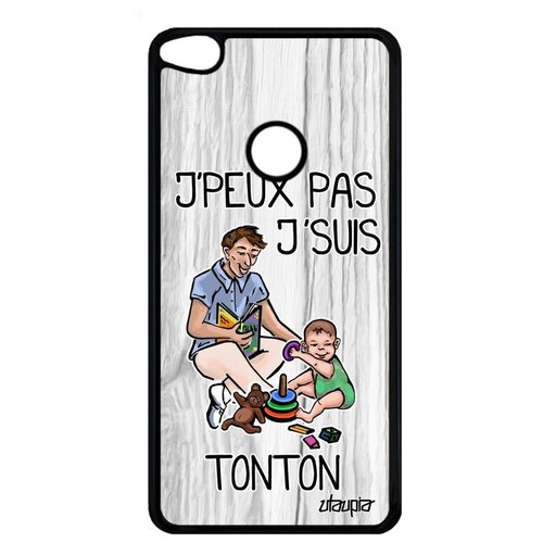 фото Защитный чехол на смартфон // huawei p8 lite 2017 // "не могу - стал дядей!" шутка рисунок, utaupia, светло-серый