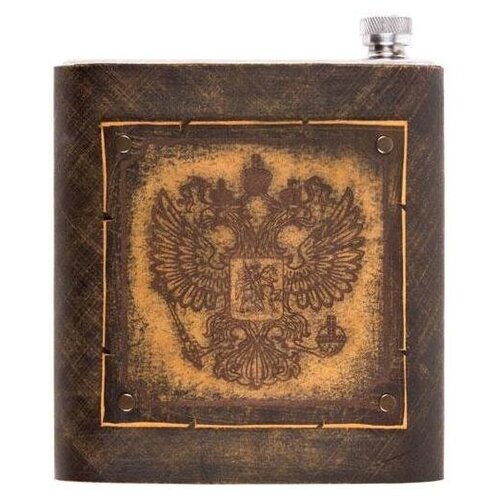 Знаки Р00132 Фляжка в кожаном чехле герб 1л, знаки