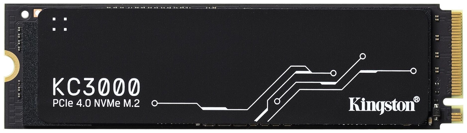 Накопитель SSD M.2 2280 Kingston KC3000 4TB PCI-E 4.0 x4 NVMe 3D TLC 7000/7000MB/s IOPS 1000K/1000K MTBF 2M 3,2 PBW graphen heatsink - фото №1