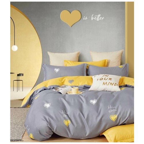 фото Постельное белье boris a+b сердечки , 2-спальное ( простыня на резинке по кругу)