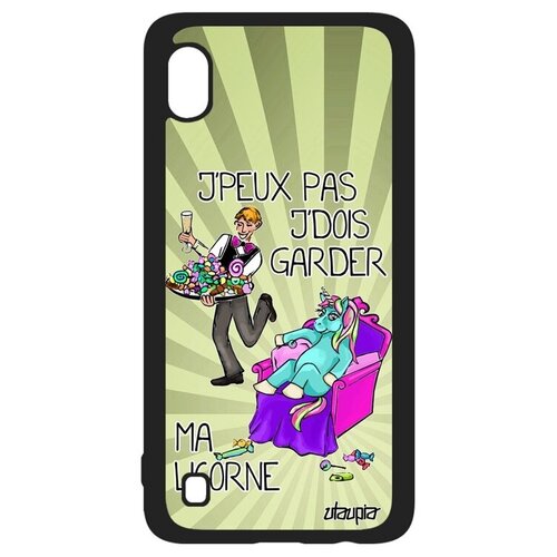 фото Модный чехол на смартфон // samsung galaxy a10 // "не могу - сижу с единорогом!" крутой принт, utaupia, светло-зеленый