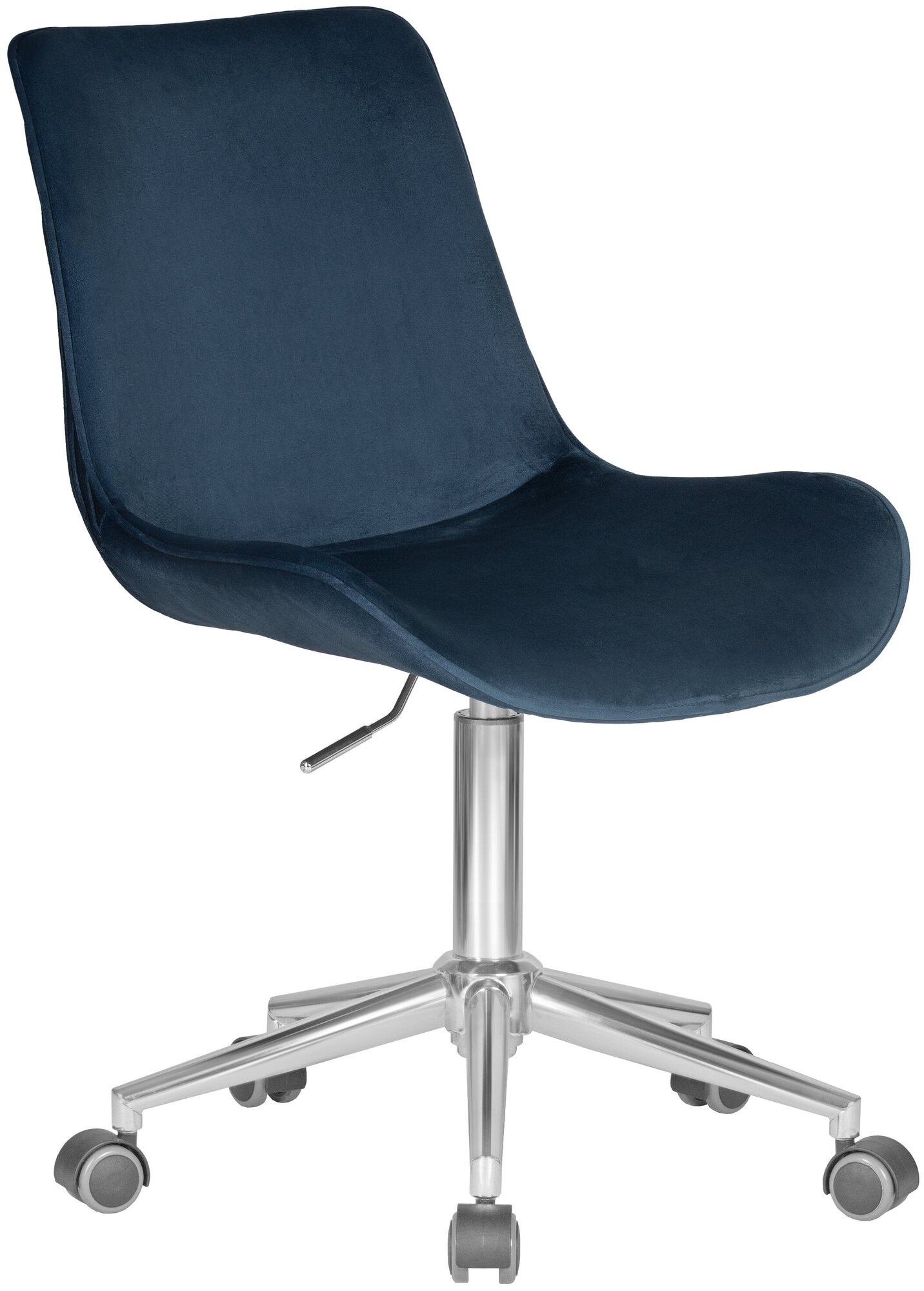Кресло офисное DORA LM-9518, цвет сиденья синий (1922-20), цвет основания хромированная сталь - фотография № 2