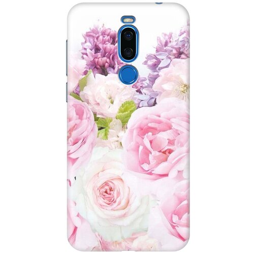 фото Gosso ультратонкий силиконовый чехол-накладка для meizu x8 с принтом "розовый букет"