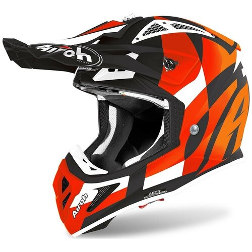фото Airoh шлем кросс aviator ace trick orange matt airoh helmet
