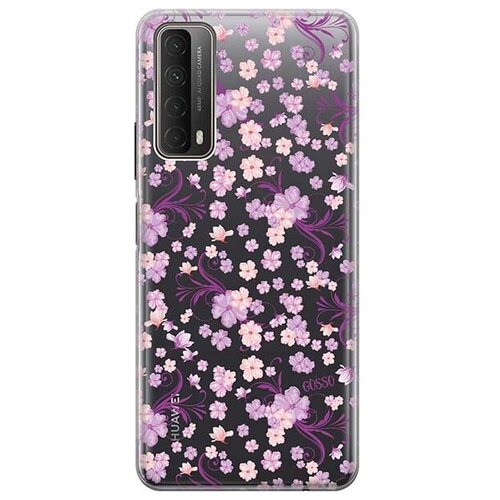 Ультратонкий силиконовый чехол-накладка ClearView для Huawei P Smart 2021 с 3D принтом Lilac Flowers ультратонкий силиконовый чехол накладка clearview для huawei p smart 2021 с 3d принтом grand wolf