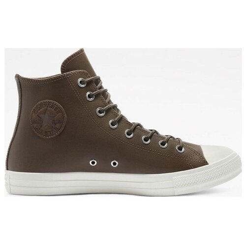 фото Кеды converse colour leather chuck taylor all star high top 170101 кожаные коричневые (45)