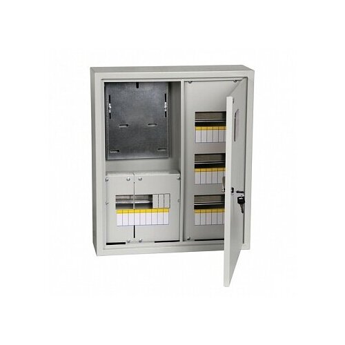 Распределительный шкаф ЩУРн, 24 мод, IP31, навесной, сталь, серая дверь, с клеммами | код. MKM32-N-24-31-ZO | IEK (5шт. в упак.)