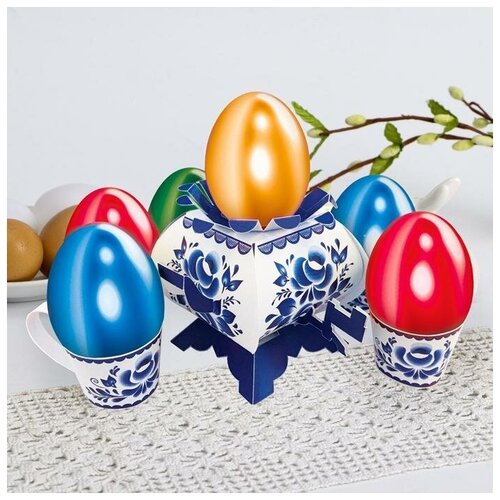 фото Пасхальный набор для украшения яиц "в гостях у бабушки. гжель" yandex market
