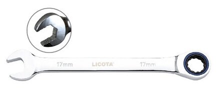 Licota ARW-76M08 Ключ комбинированный трещоточный 100 зубьев 8 мм