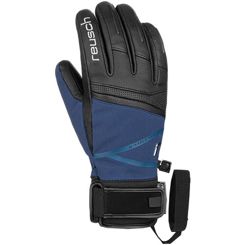 фото Перчатки горнолыжные reusch 2021-22 mikaela shiffrin r-tex xt black/dress blue (inch (дюйм):7)