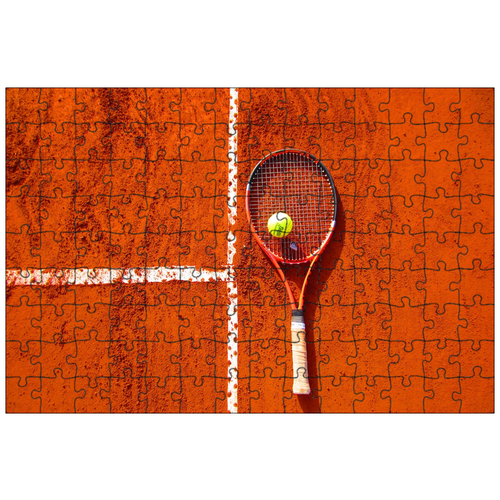 фото Магнитный пазл 27x18см."теннис, спорт, теннисный мяч" на холодильник lotsprints