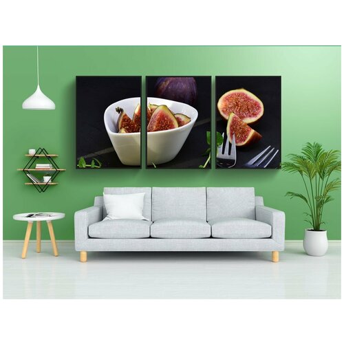 фото Набор модулных постеров для интерьера "рис, разрезать, десерт" 60x90 см. в тубусе, без рамки lotsprints