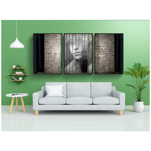 фото Набор модулных постеров для интерьера "портрет, лицо, сцена" 60x90 см. в тубусе, без рамки lotsprints