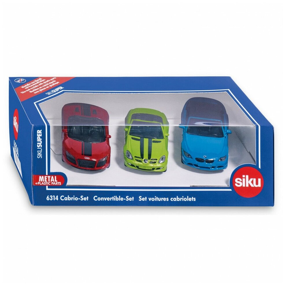 Набор машин Siku 6314, 17 см, голубой/красный/салатовый - фото №7