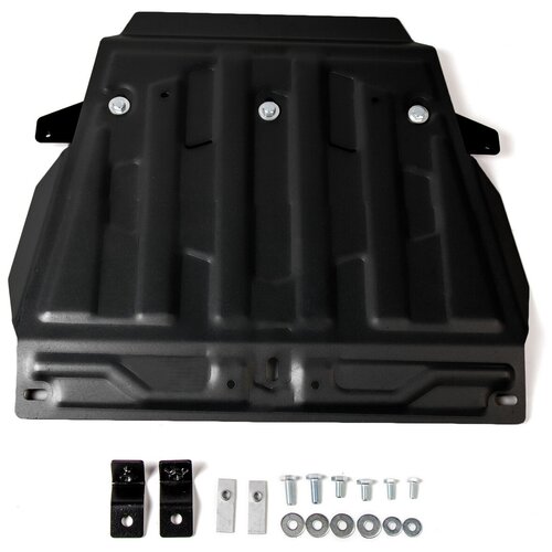 фото Защита картера автоброня (часть 1) для lexus lx iii 2007-2015 2015-/toyota land cruiser 200 2007-2021, сталь 1.8 мм, с крепежом, 111.05713.3