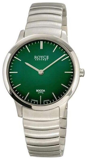 Наручные часы BOCCIA Circle-Oval 3321-03, серебряный, зеленый