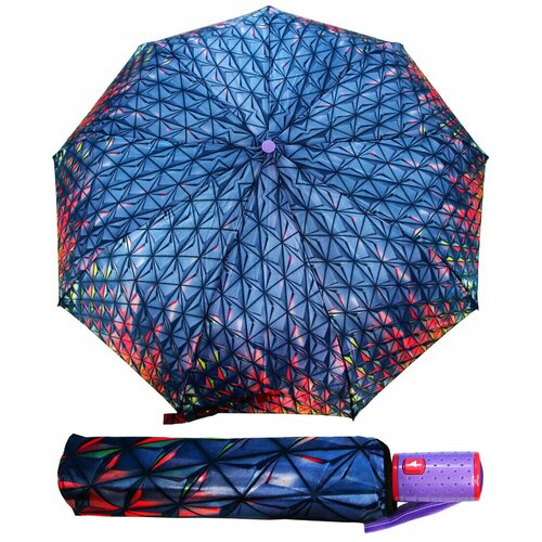 Женский складной зонт Popular umbrella 1289/синий