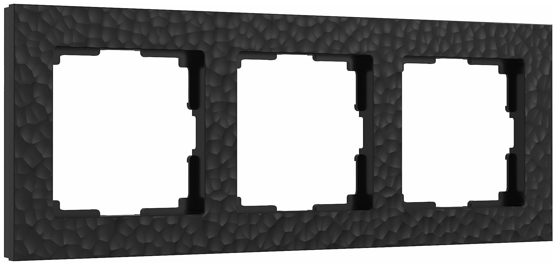 Рамка из пластика на 3 поста Hammer черный W0032408
