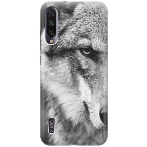 фото Ультратонкий силиконовый чехол-накладка для xiaomi mi a3 / cc9e с принтом "спокойный волк" gosso