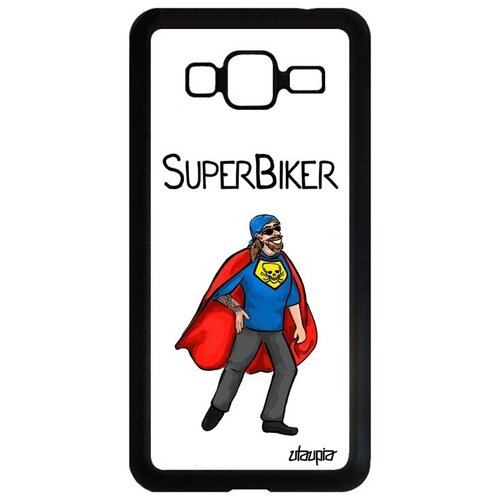 фото Противоударный чехол на // galaxy j3 2016 // "супербайкер" шутка мотоциклист, utaupia, белый