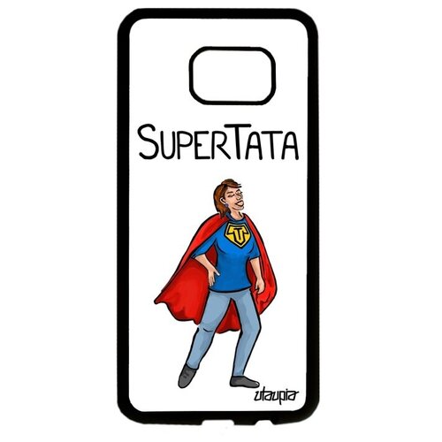 фото Стильный чехол на смартфон // galaxy s7 edge // "супертетя" семья рисунок, utaupia, белый