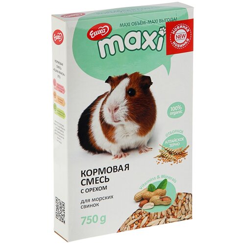 Кормовая смесь Ешка MAXI для морских свинок, с орехами, 750 г
