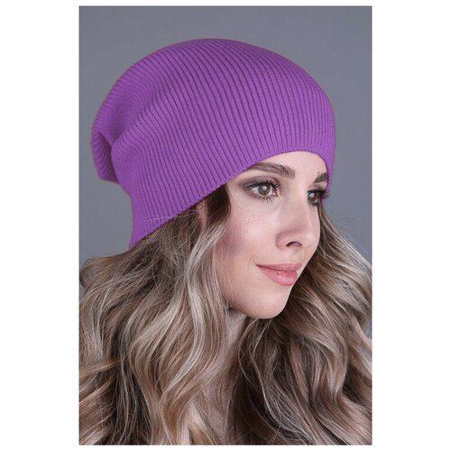фото Шапка бини stigler, размер 55-58, фиолетовый