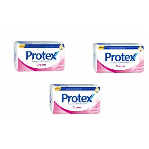 PROTEX Туалетное антибактериально мыло CREAM 150г, 3 штуки