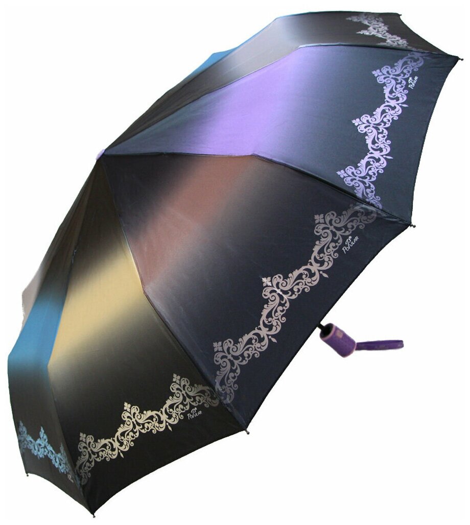 Женский складной зонт Popular Umbrella автомат 1275/фиолетовый