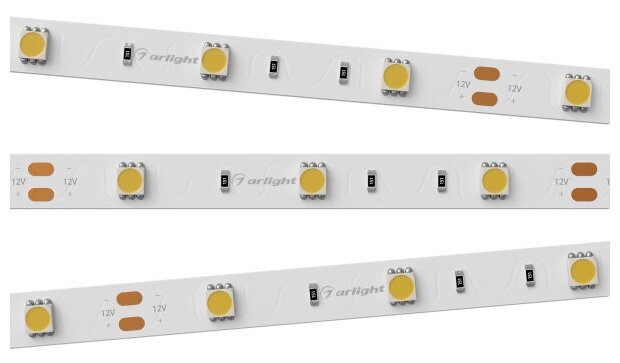 RT 2-5000 Day4000 011570(B) Светодиодная лента 12В (5060, IP33, 150 LED, LUX, 5 м) Arlight - фото №3