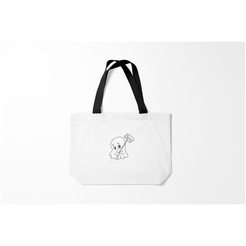 фото Сумка-шоппер / 46х35 см / мифические существа стеснительное приведение burnettie