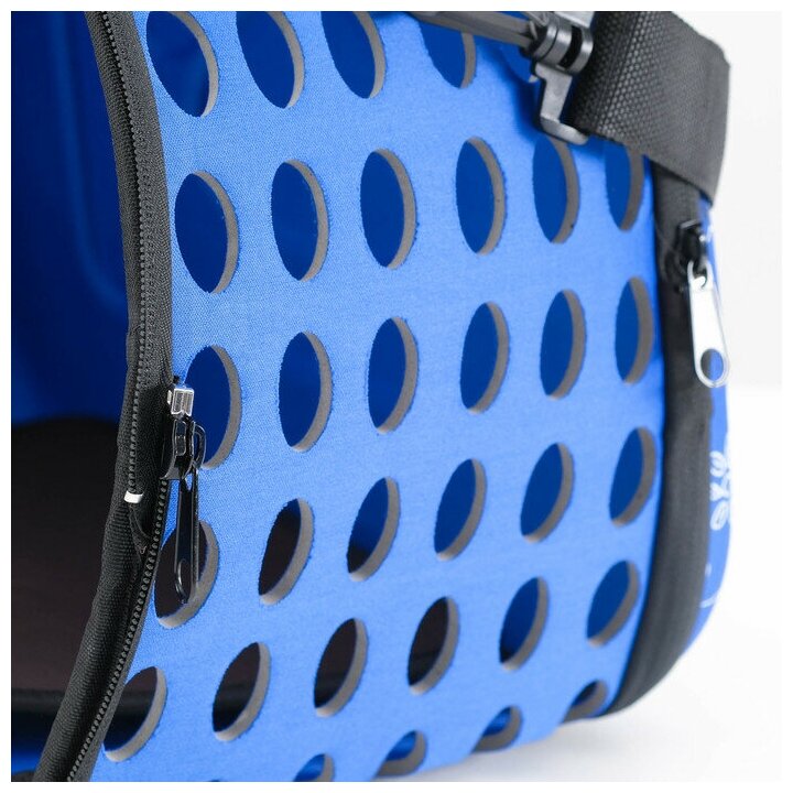 Складная сумка-переноска с отдельным входом, материал EVA, 43,5 х 28 х 33 см, синяя - фотография № 11