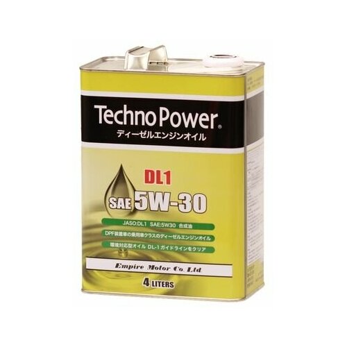 Масло моторное, синтетическое Techno Power DL1 5W30 4 литра